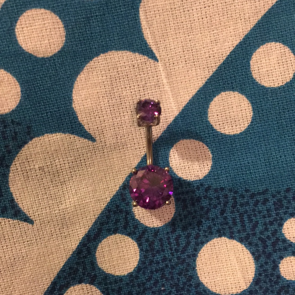 Purple/ Silver Belly Ring